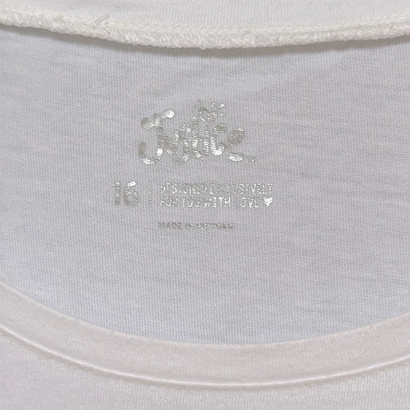 Justice Girls Graphic Tunic Short Sleeve Tee, size 16 - Picture 3 of 6